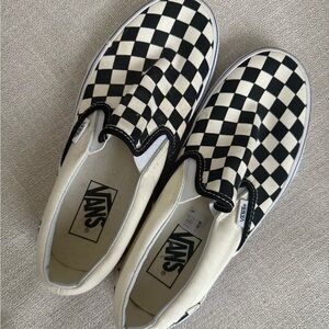 Vans Black and White Checkerboard Slip-Ons